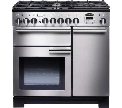 Rangemaster Professional Deluxe 90 Dual Fuel Range Cooker - Stainless Steel Rangemaster Professional Deluxe 90 Dual Fuel Range Cooker - Stainless Steel